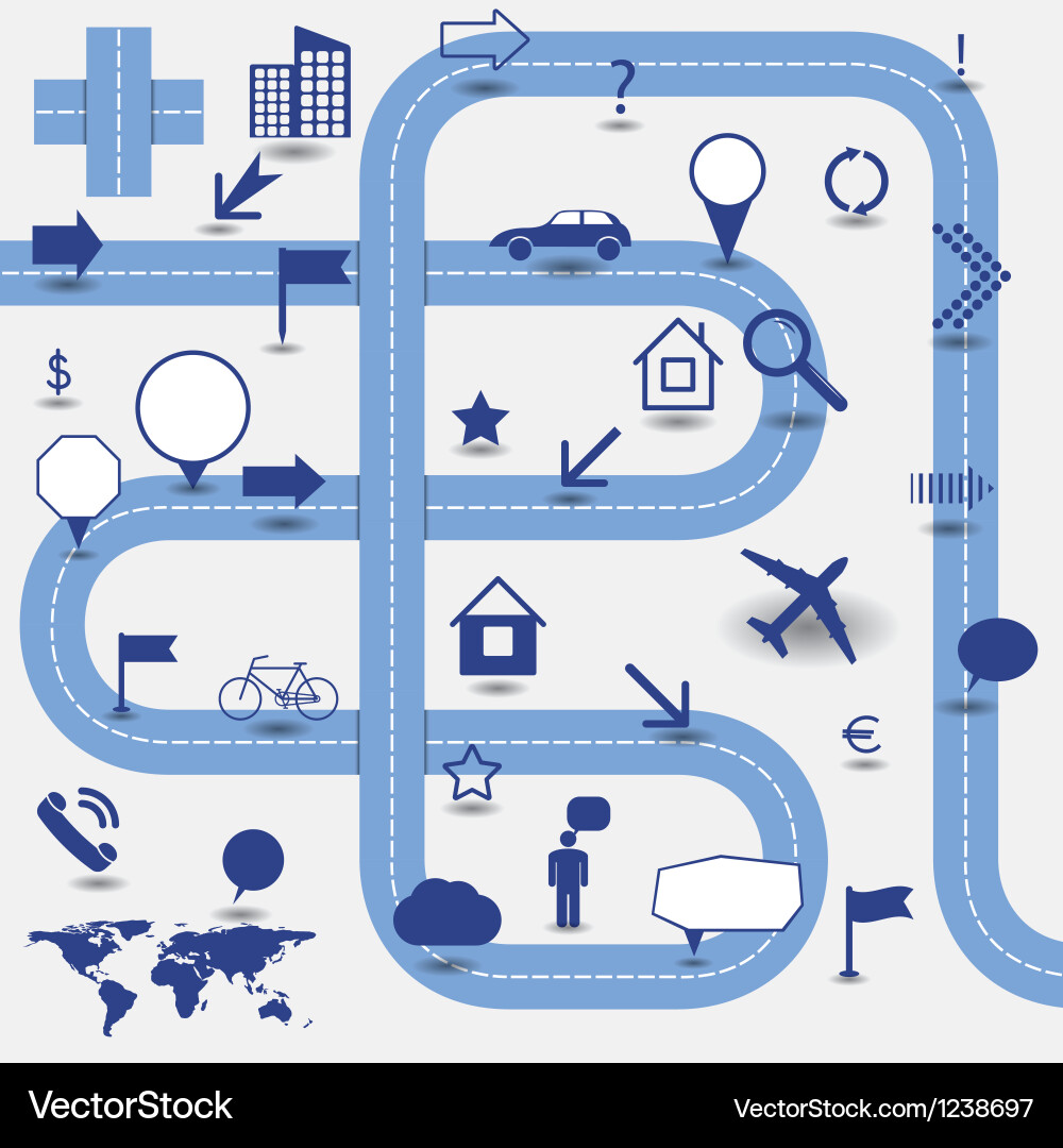 Pointer & Sign Icons vector image