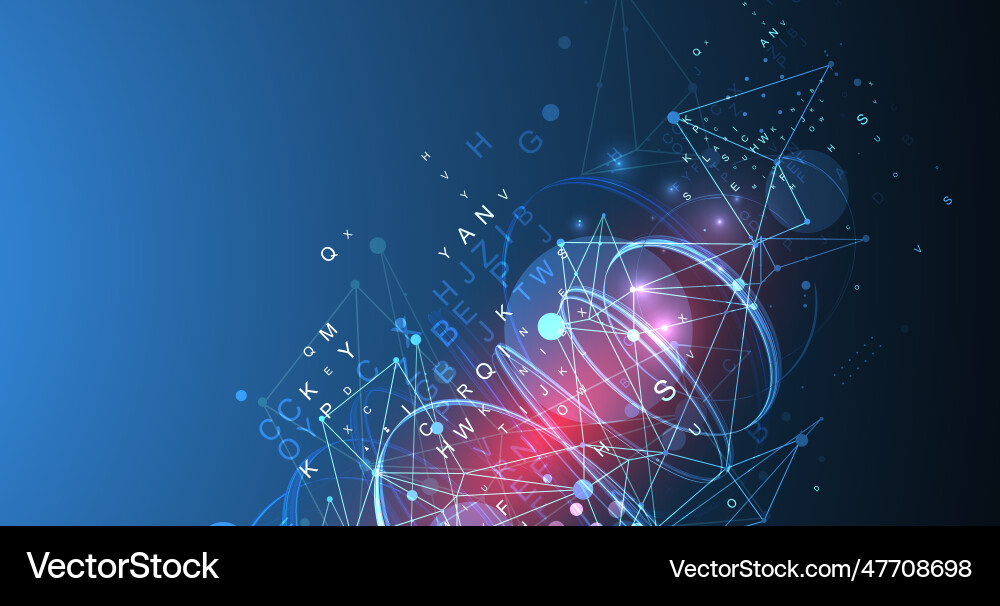Abstract swirling lines with plexus effect Vector Image