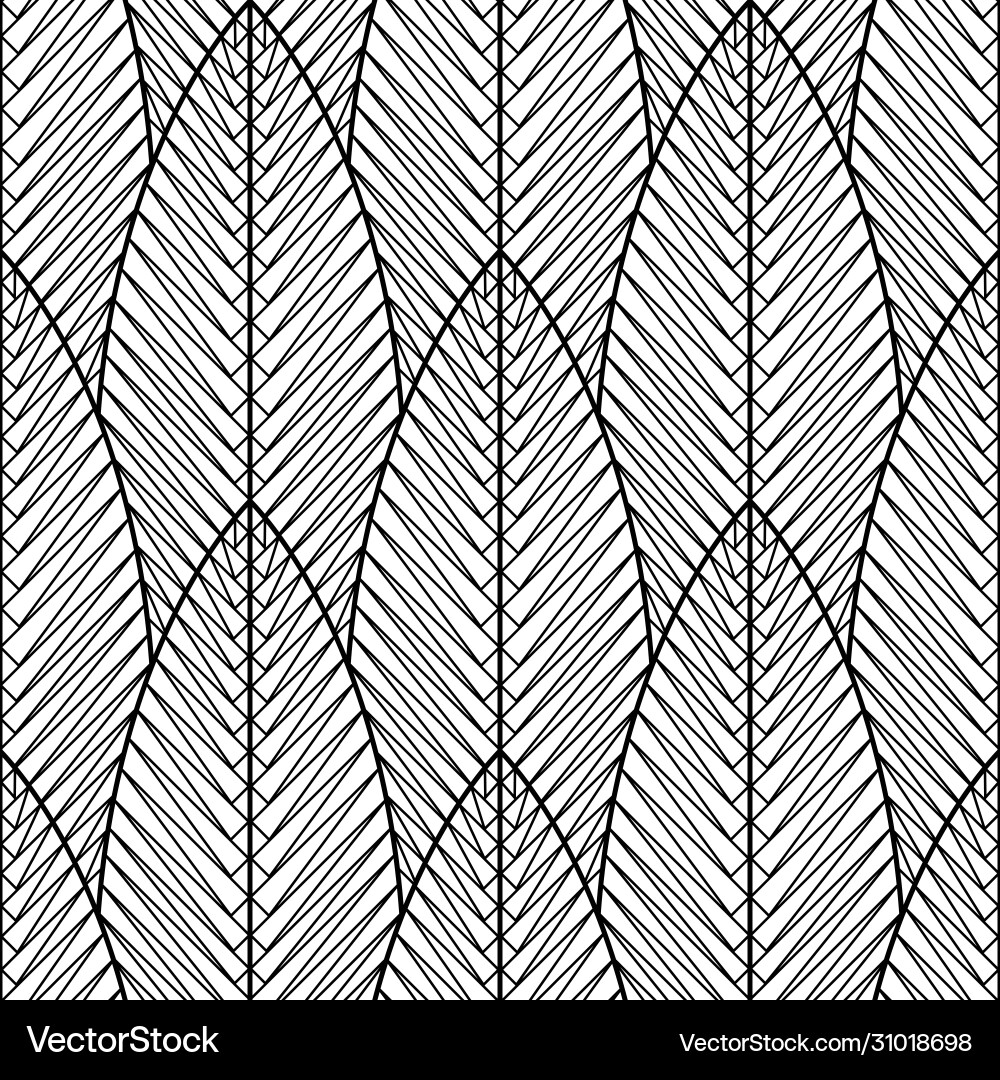 Art deco pattern black white background Royalty Free Vector