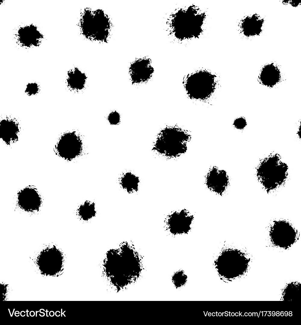 Blots pattern from brush strokes vector image