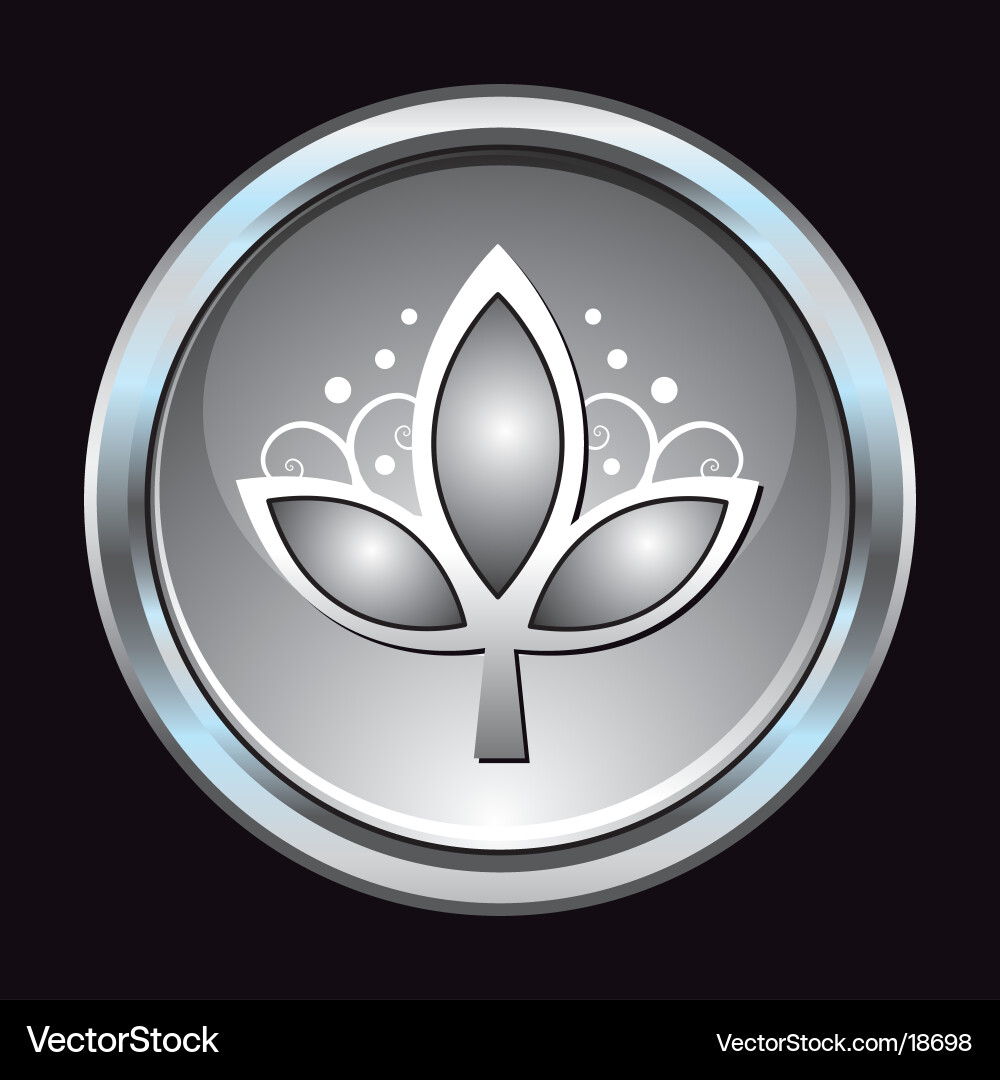 Chrome Leaf Symbol Vector Image