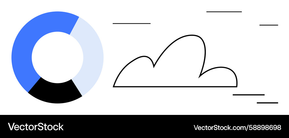 Circular Data & Cloud Analytics Vector Image