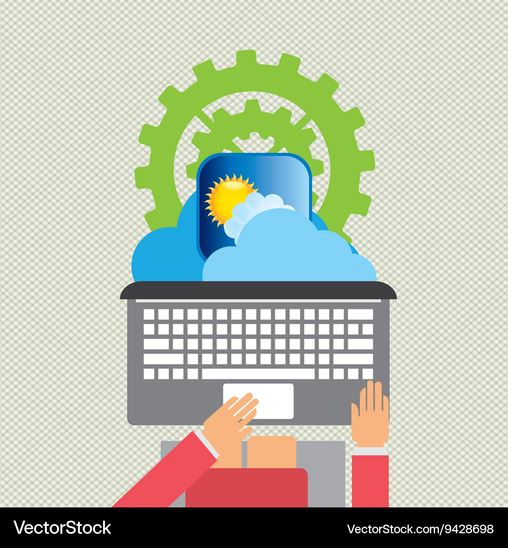 Cloud computing design Vector Image