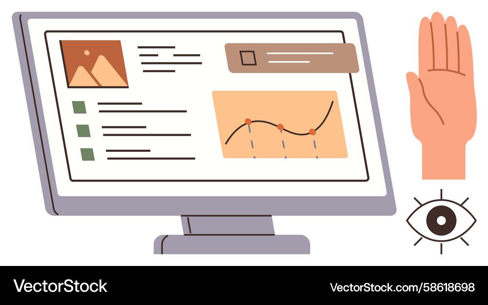 Data dashboard screen with analytics privacy Vector Image