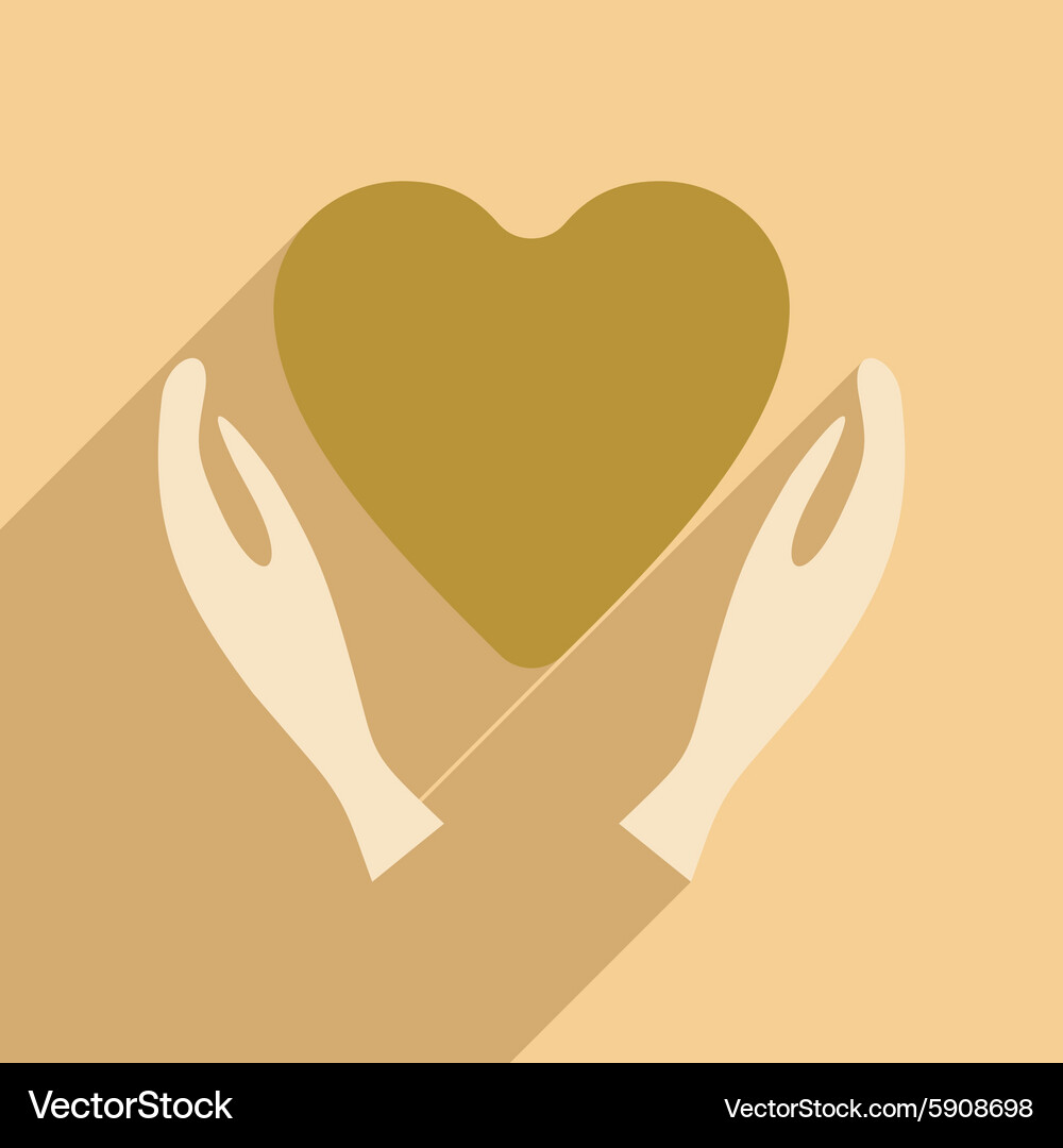 Flat with shadow icon and mobile application Vector Image