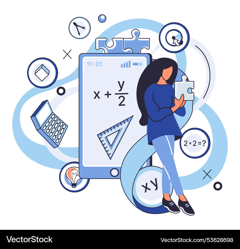 Mathematics learning math is dynamic process Mathematics learning math is dynamic process vector image