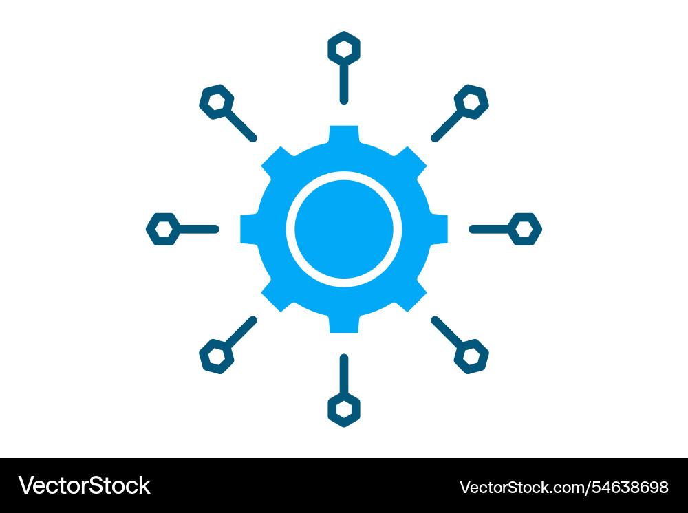 Microservices icon solid style related Microservices icon solid style related vector image