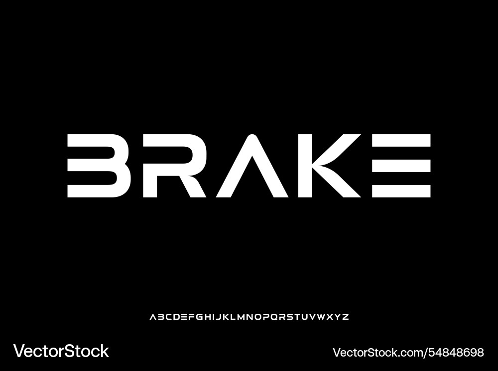 Modern abstract futuristic alphabet display font Modern abstract futuristic alphabet display font Vector Image