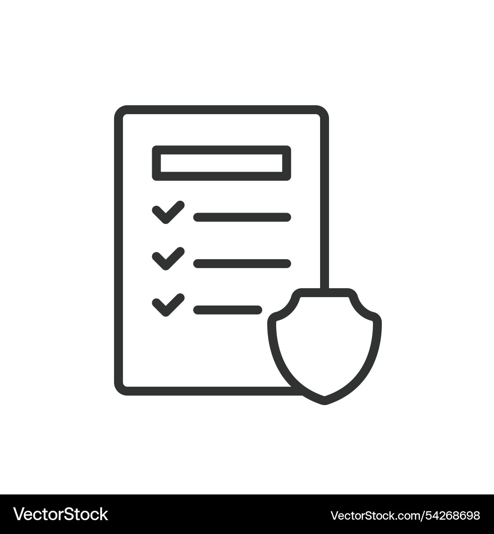 Secure documents icon in line design Secure documents icon in line design vector image