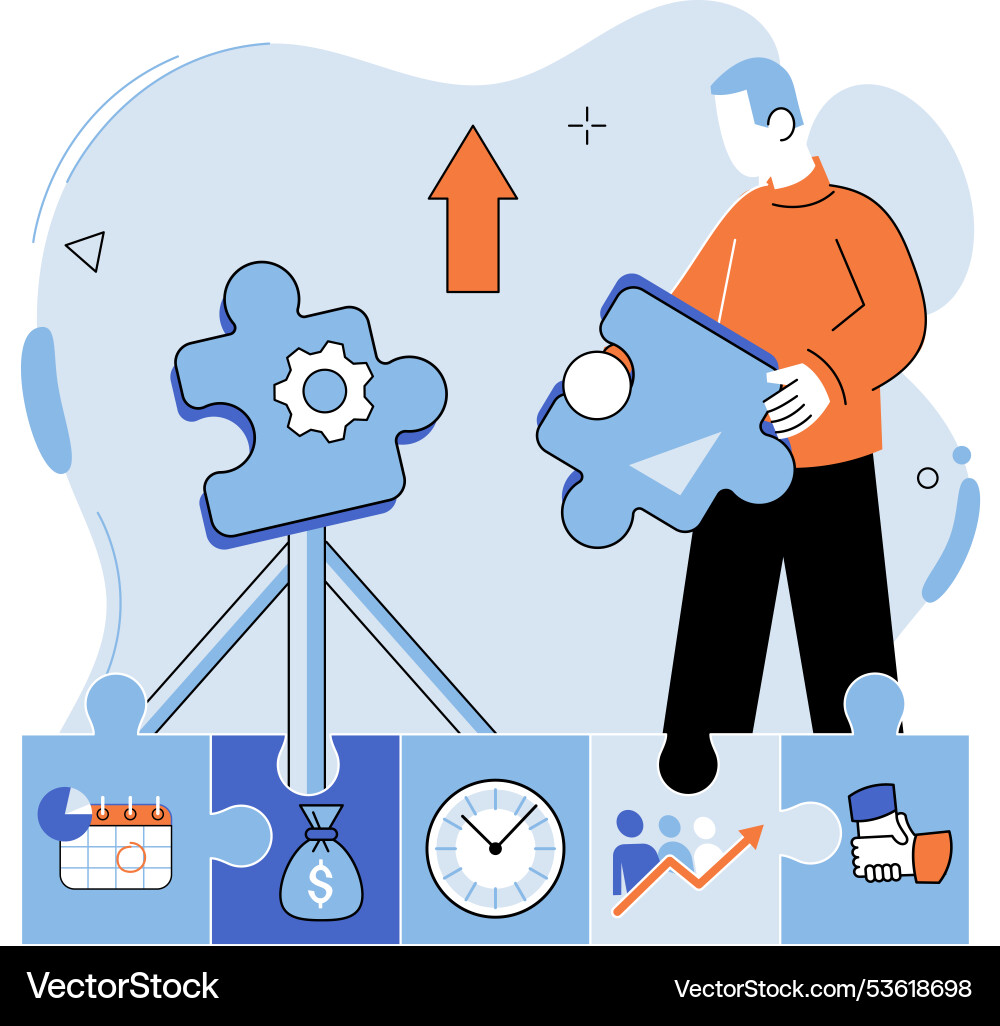Solving work problems decision making choosing Solving work problems decision making choosing vector image