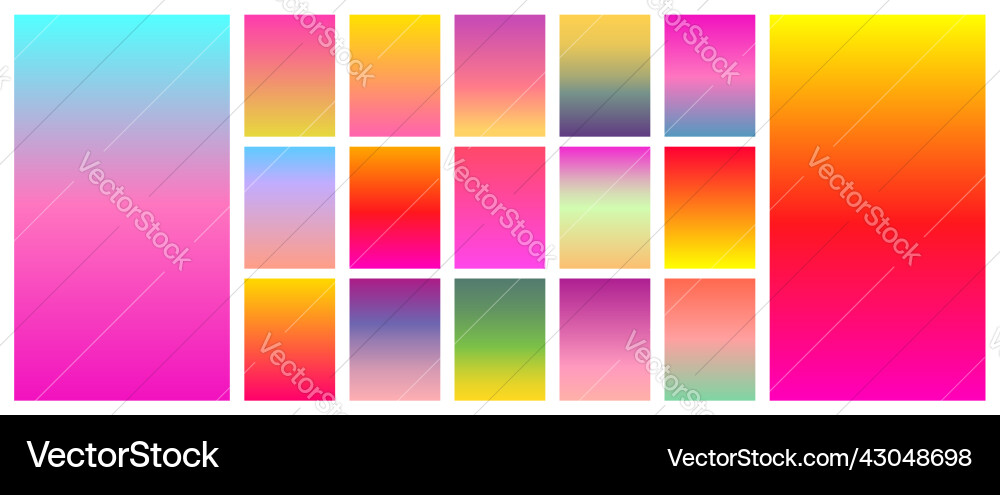Sunset Gradient Color Palette Vector Image