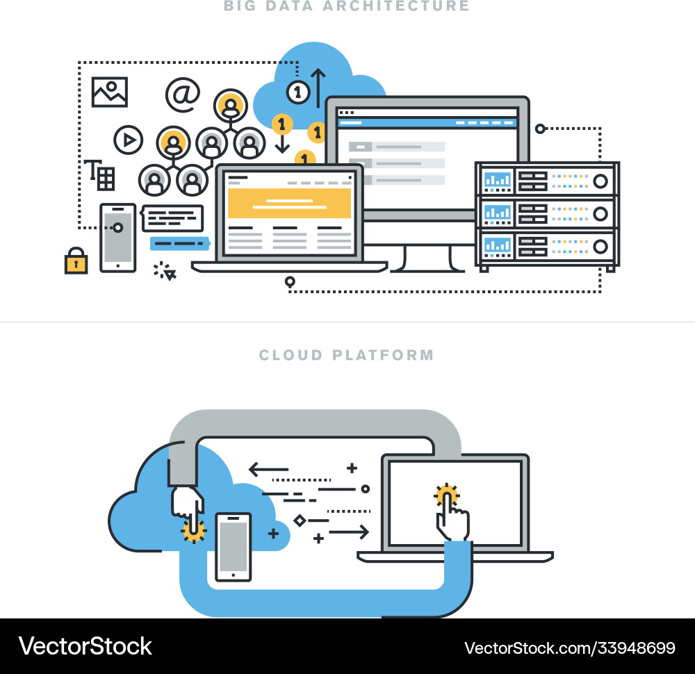 Big Data Architecture Concepts vector image