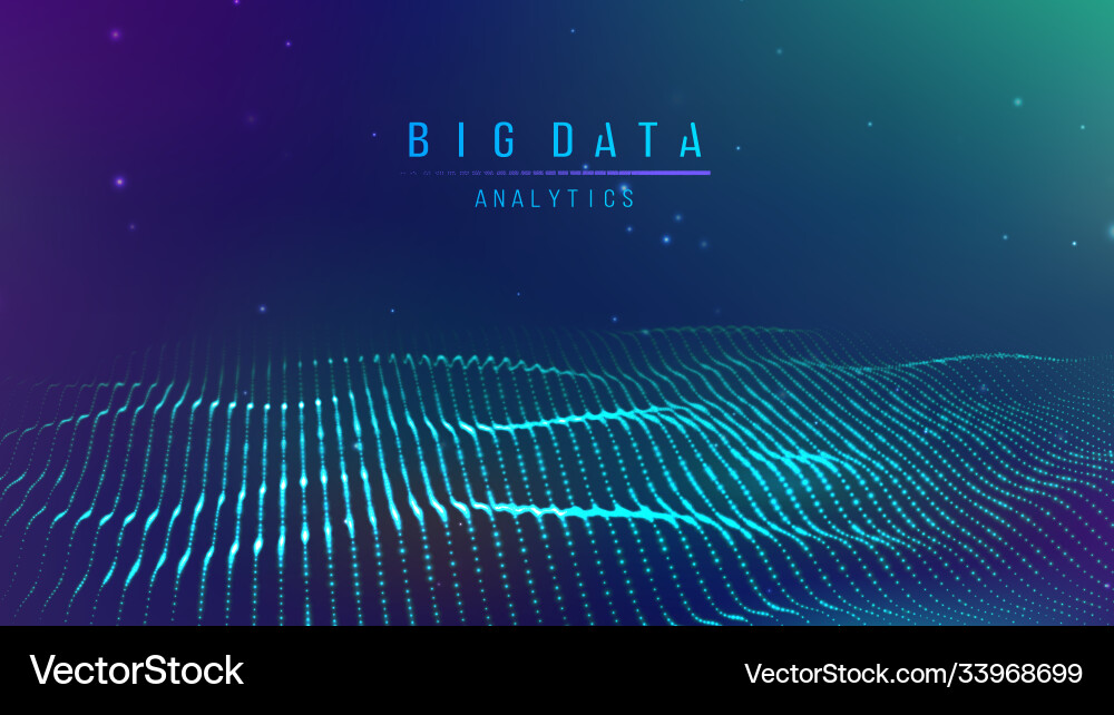 Big Data Network Visualization vector image