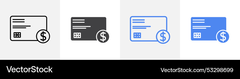 Debit-Karte-Icon set verwenden für web ui oder app Debit-Karte-Icon set verwenden für web ui oder app vektorbild
