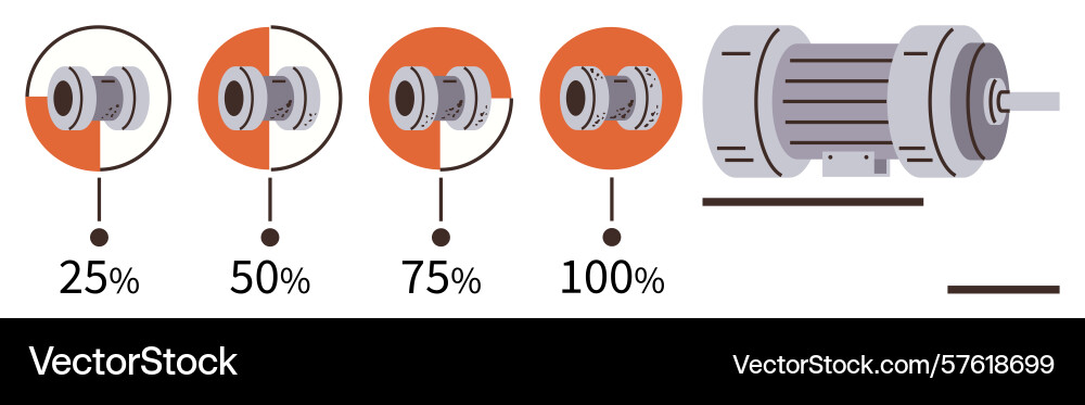 Electrical motor with operational output stages Vector Image
