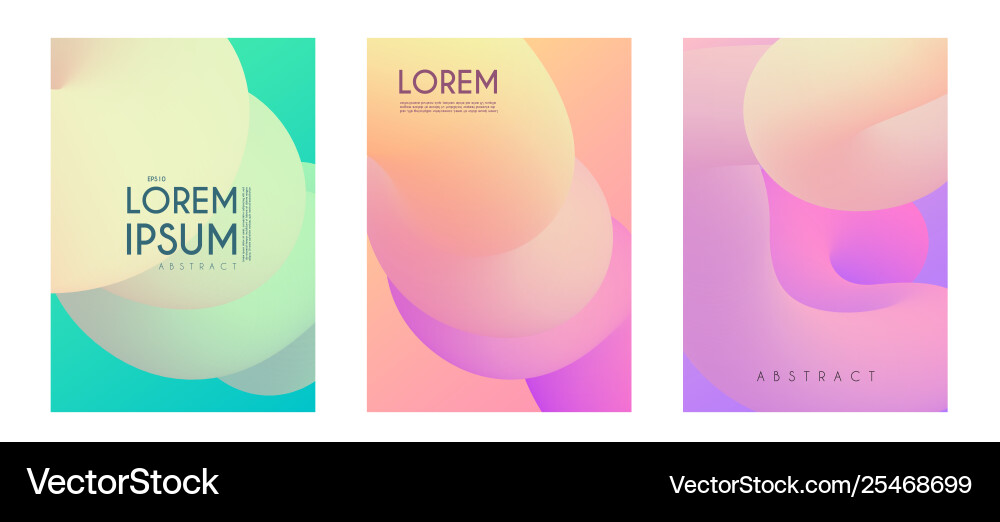Liquid color collection fluid gradient design Liquid color collection fluid gradient design vector image