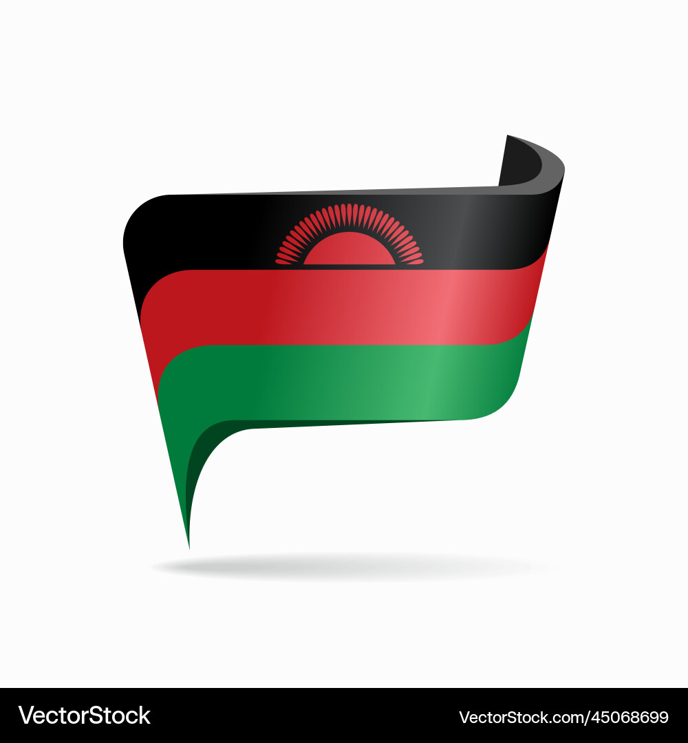 Malawian flag map pointer layout Malawian flag map pointer layout vektorbild