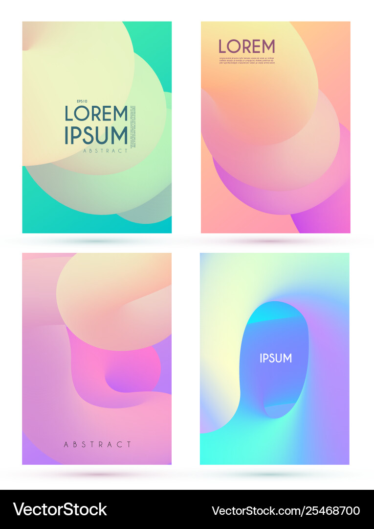 Fluid Color Gradient Collection Vector Image