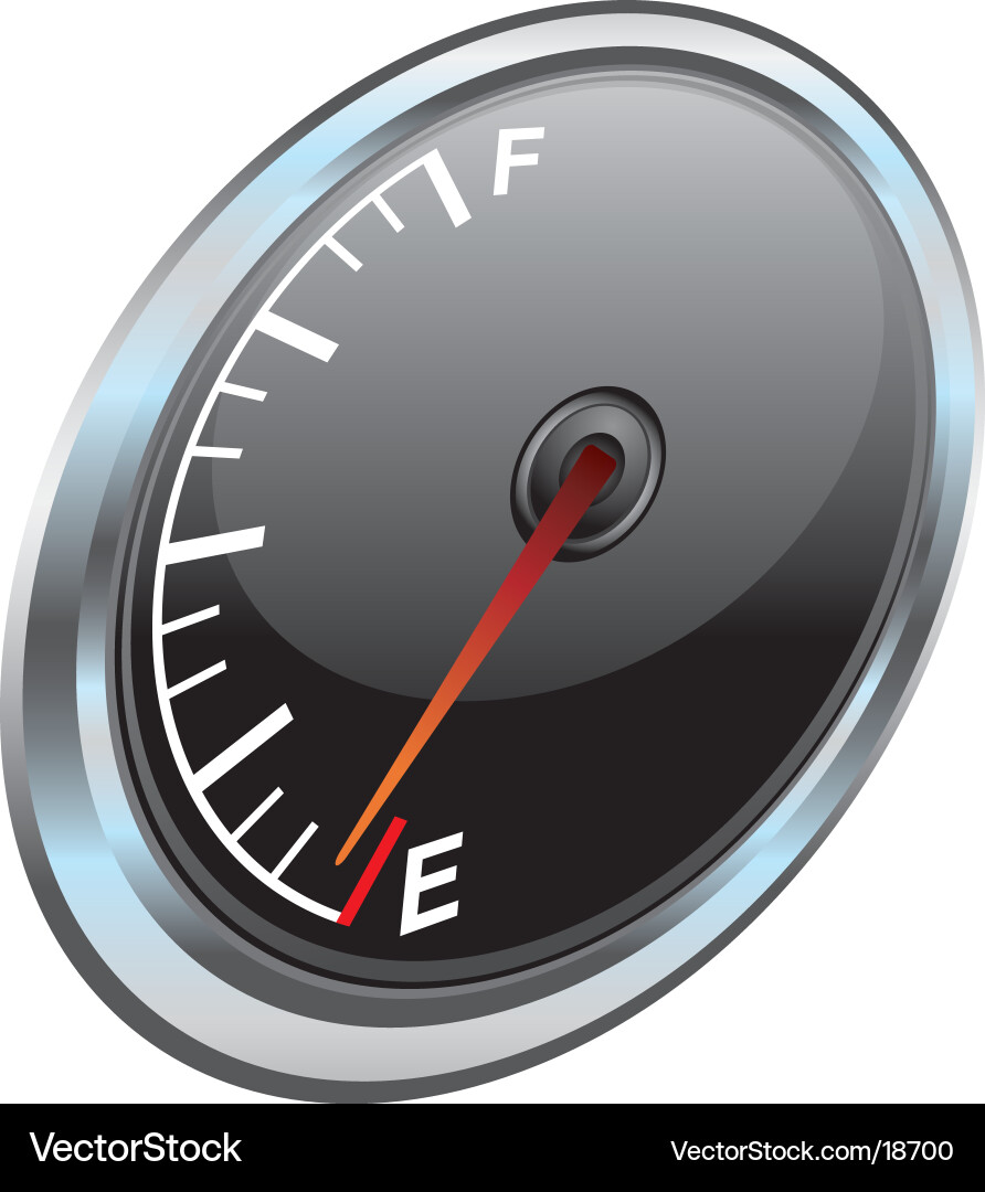 Gas Gauge Meter Vector Image