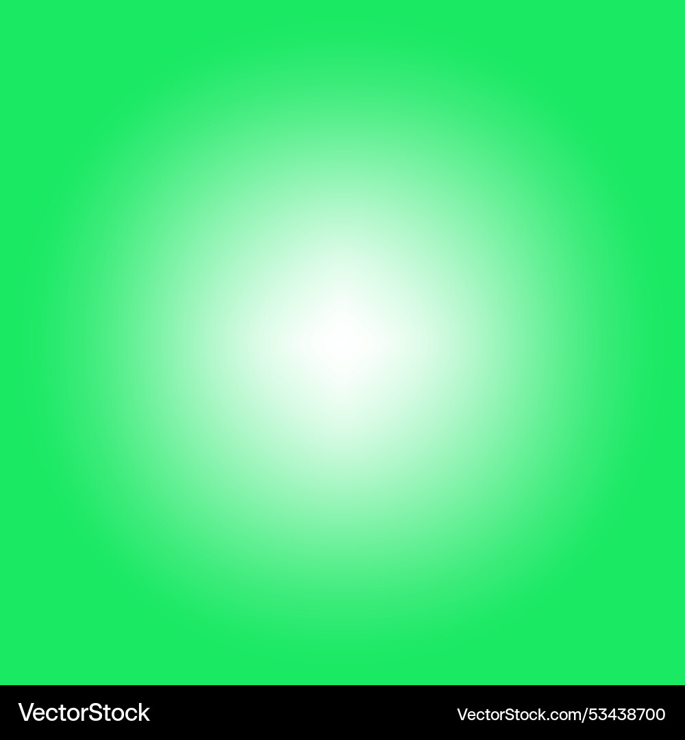 Green gradient background soft white center glow Vector Image