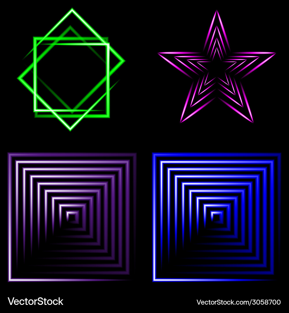 Set of colorful abstract background with blurred Vector Image