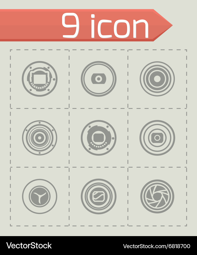Shutter Icon Set - Camera Vector Image