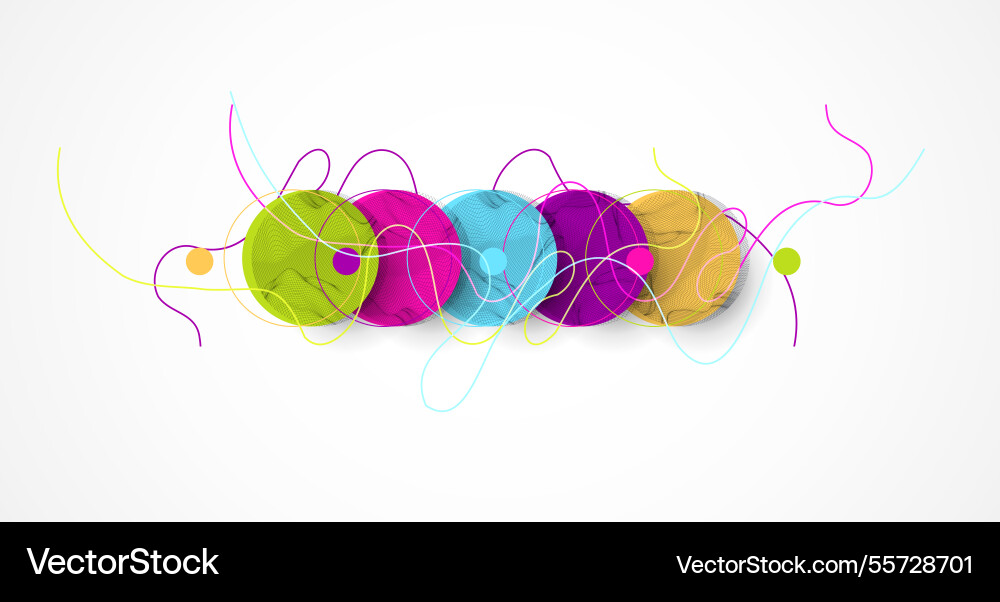 Abstract colored background wireframe circles Abstract colored background wireframe circles vector image