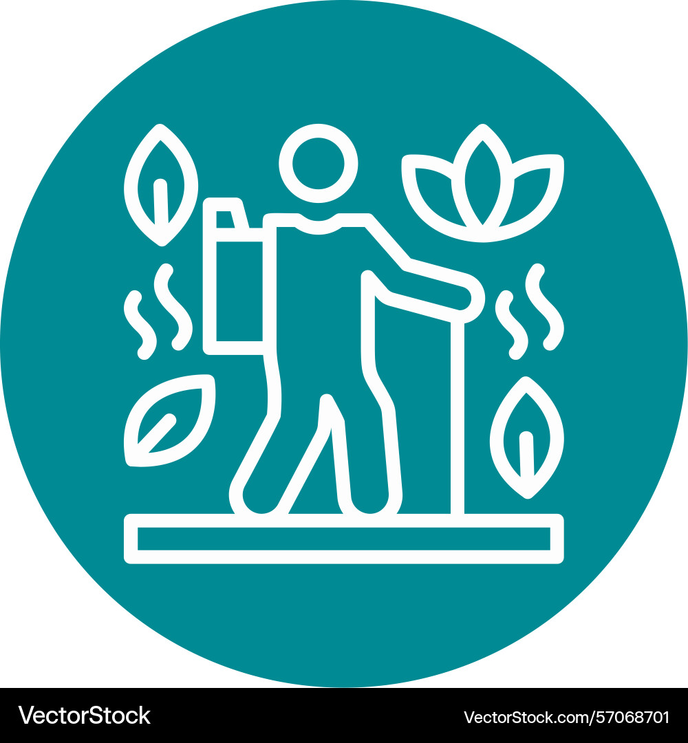Active rest line circle style icon design Vector Image