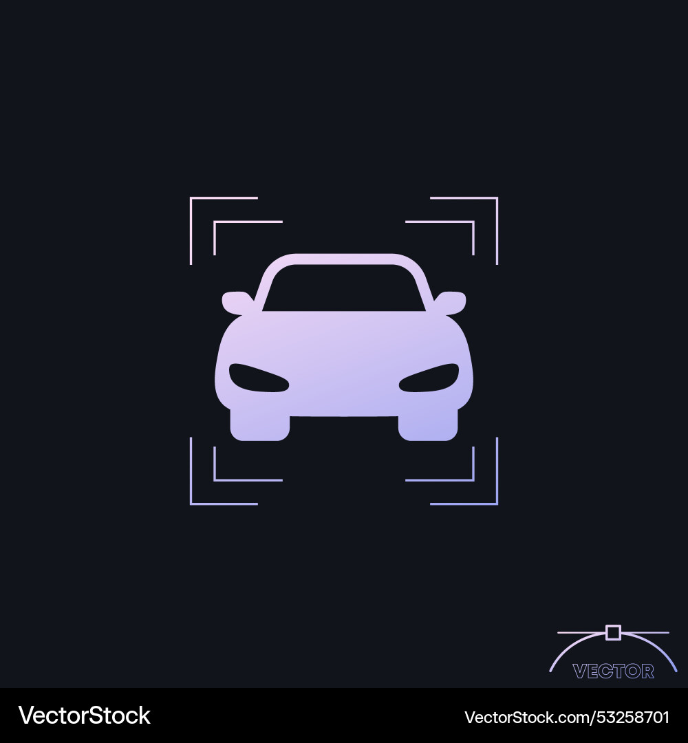 Car scanning icon with a gradient Car scanning icon with a gradient Vector Image