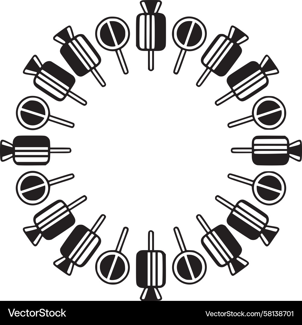 Circular Ice Cream Pattern Vector Image