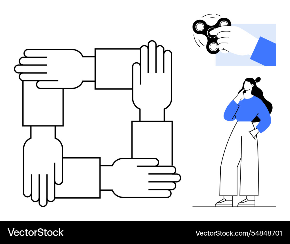 Collaborative teamwork problem-solving Vector Image
