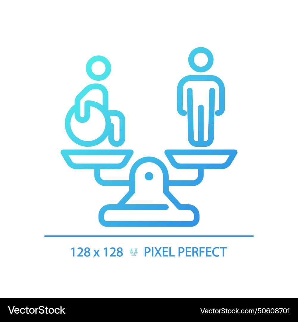 Equality and diversity gradient linear icon Vector Image
