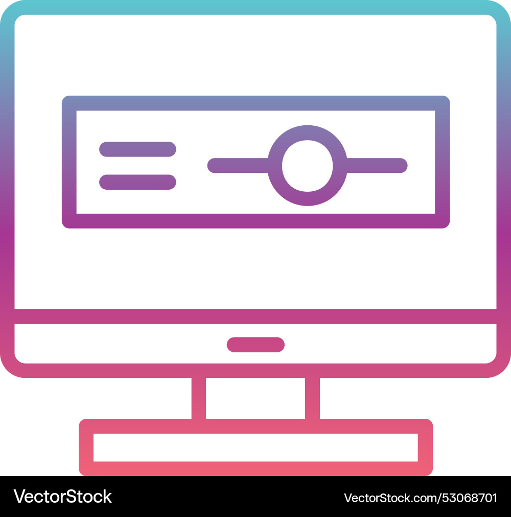 Pause line gradient design Vector Image