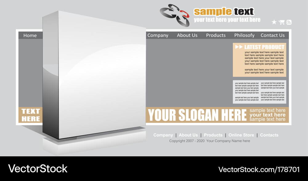 Web site template vector image