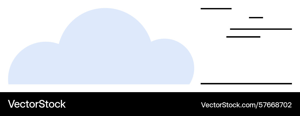 Abstract cloud with minimalist lines representing vector image