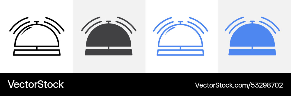 Desk bell icon set use for web ui or app vector image