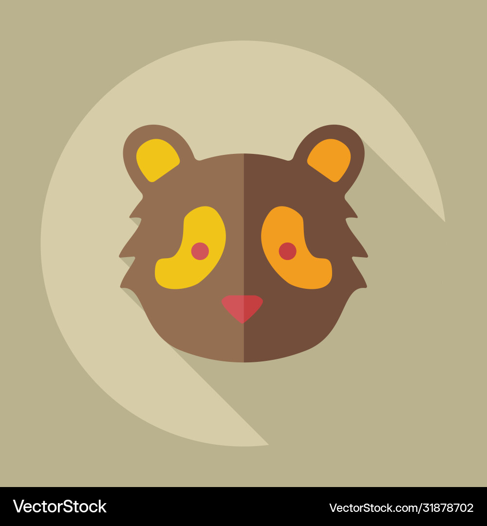 Flat modern design with shadow icons pandas vector image