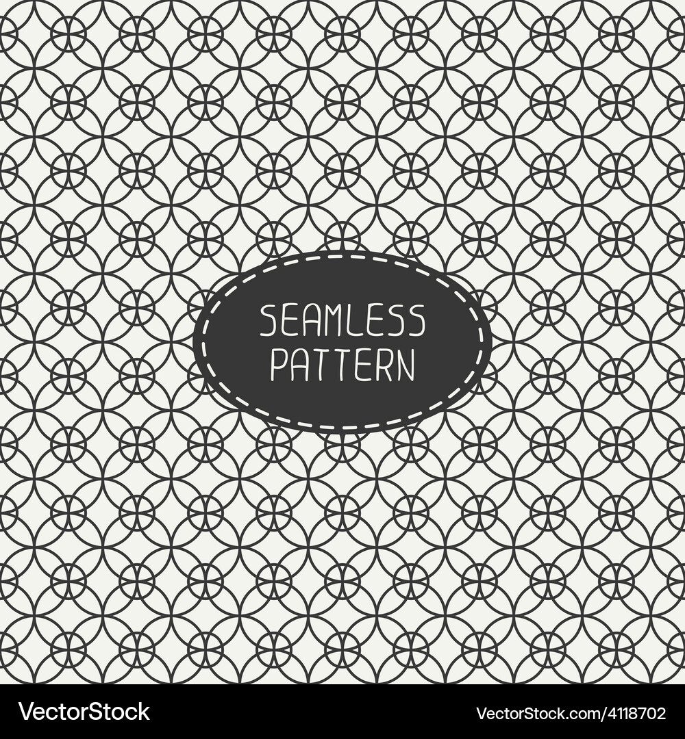 Geometric line seamless pattern with circle round Vector Image