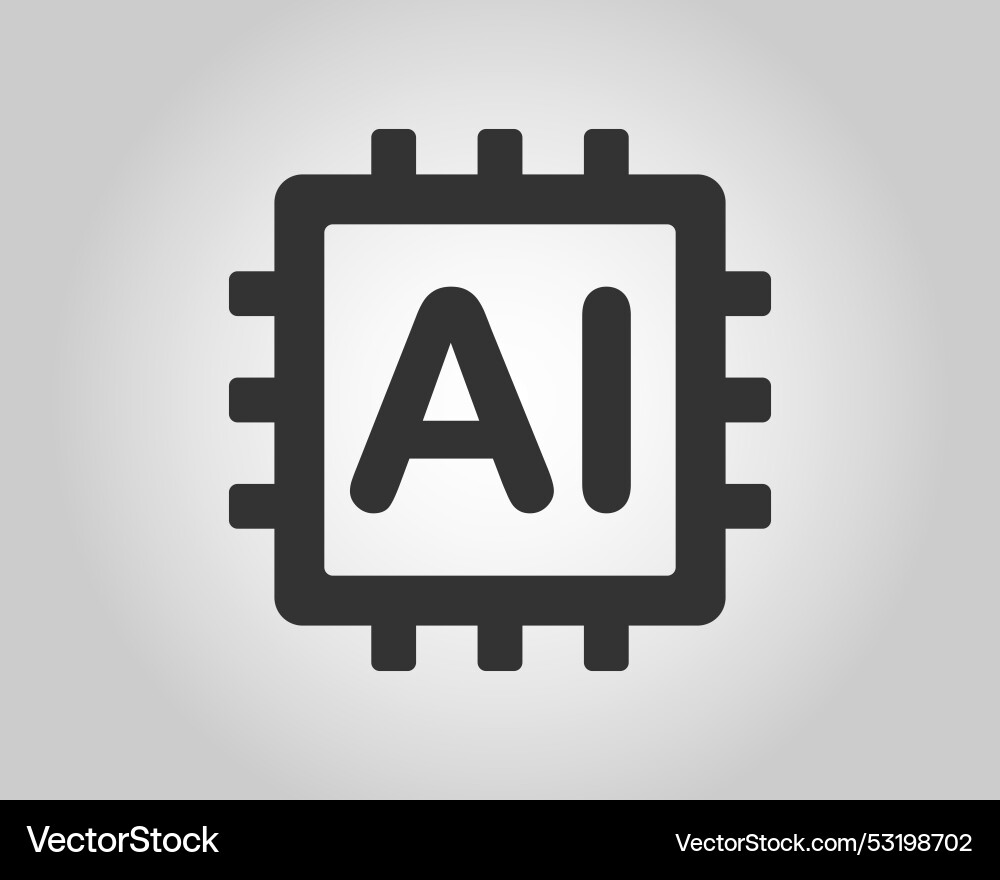 Machine learning micropchip symbol ml icon ai ic Machine learning micropchip symbol ml icon ai ic vector image