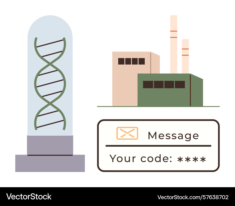 Secure dna technology with verification code Secure dna technology with verification code vector image