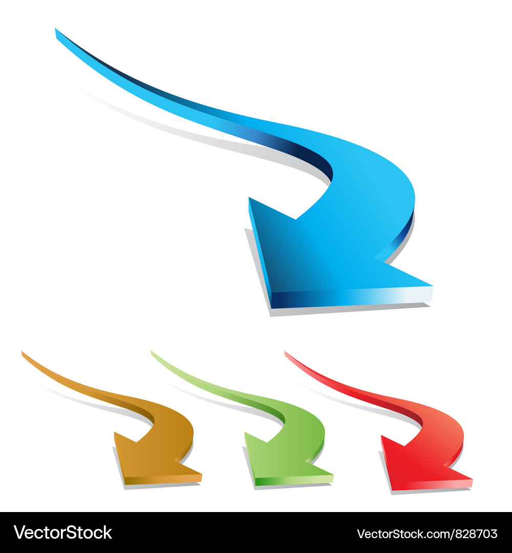 3d arrows Vector Image