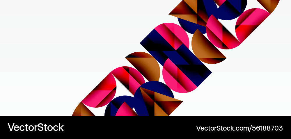 Abstract design overlapping shapes create dynamic Vector Image