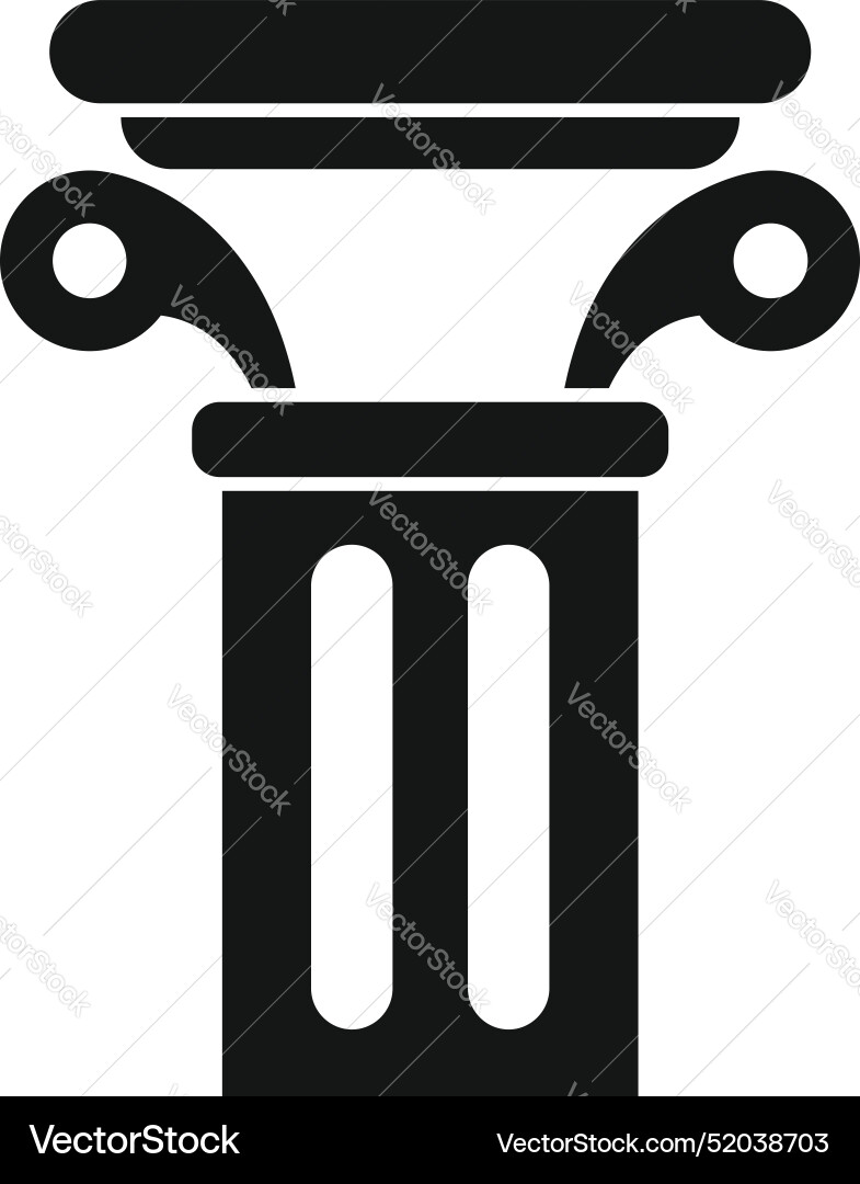 Antique column representing classical architecture Antique column representing classical architecture vector image