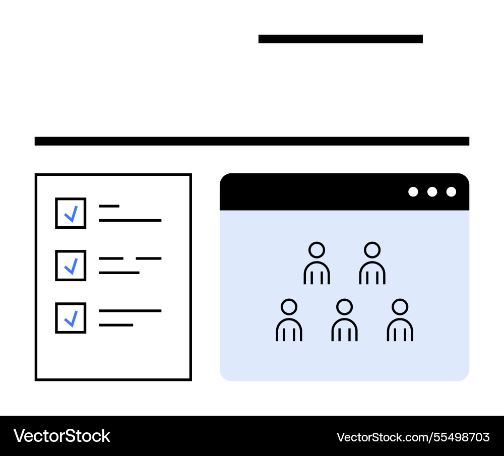 Digital task management and collaborative teamwork Digital task management and collaborative teamwork vector image