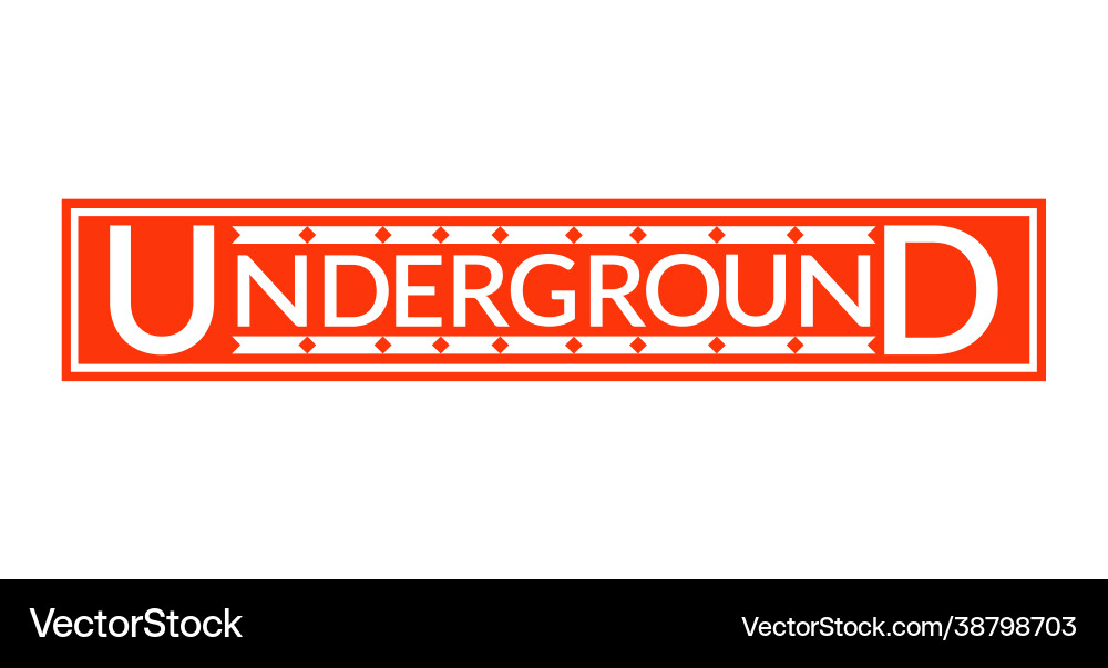 London underground rectangular logo vintage sign London underground rectangular logo vintage sign vector image