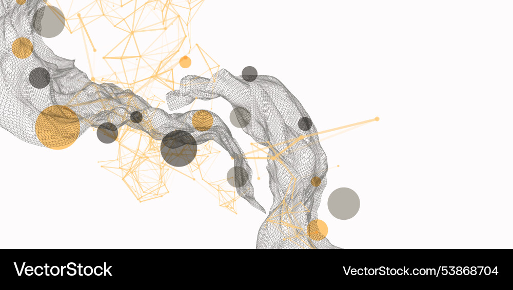 Abstract wave is made in a frame style template Vector Image