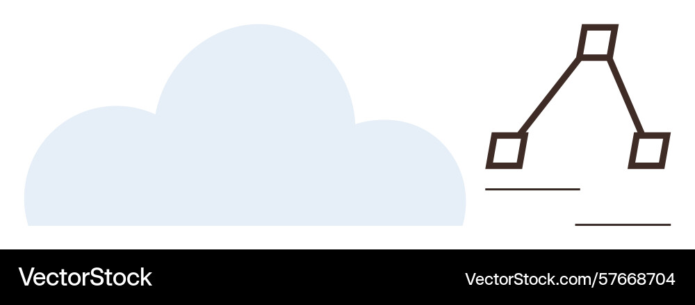Cloud computing with network diagram for data Cloud computing with network diagram for data vector image