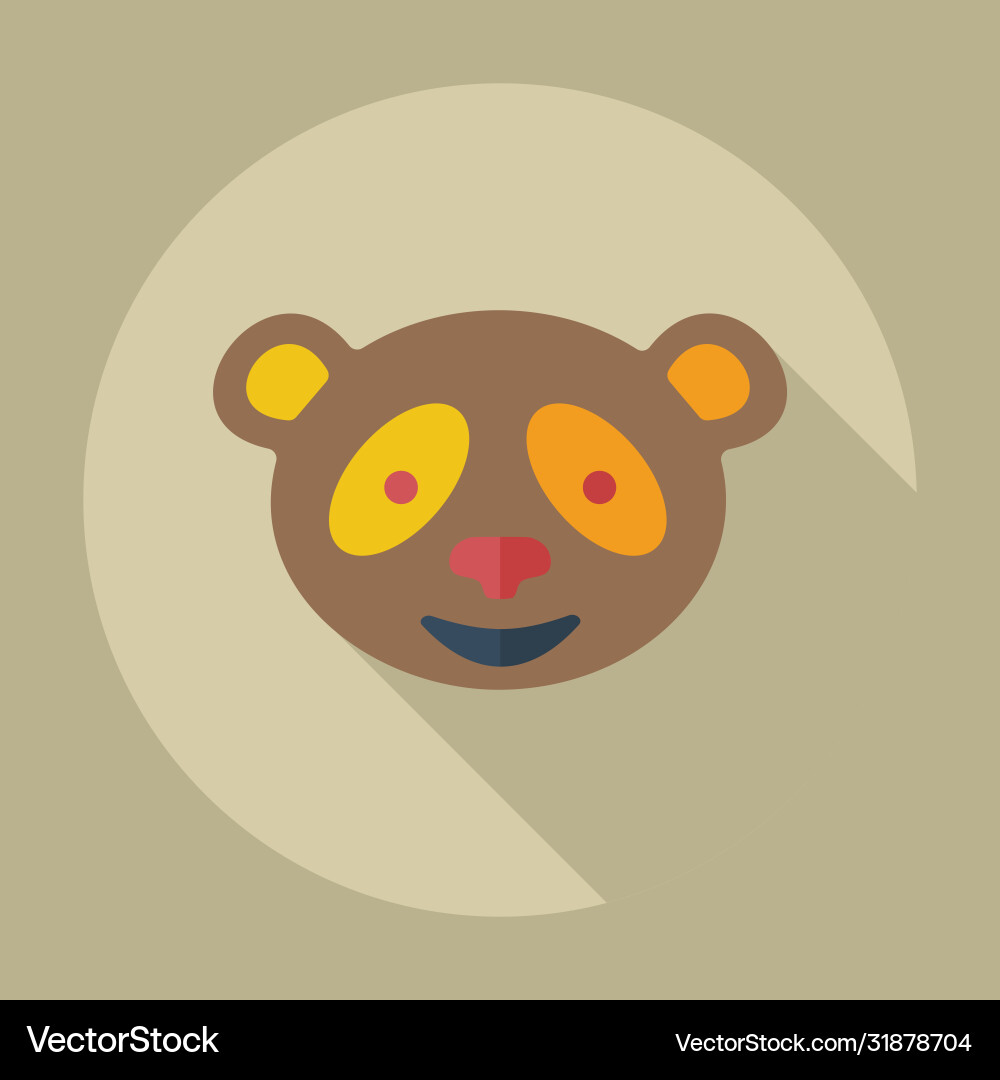 Flat modern design with shadow icons pandas vector image