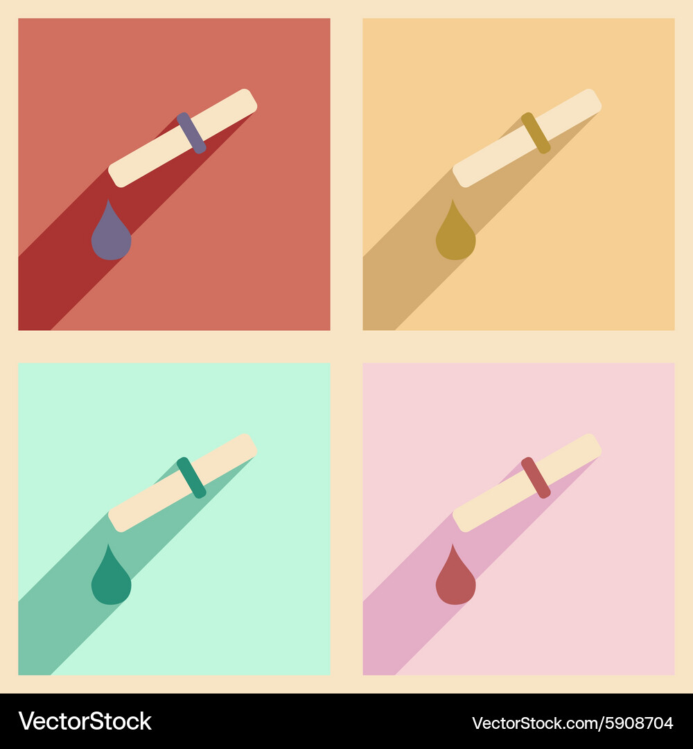 Flat with shadow concept and mobile application Vector Image