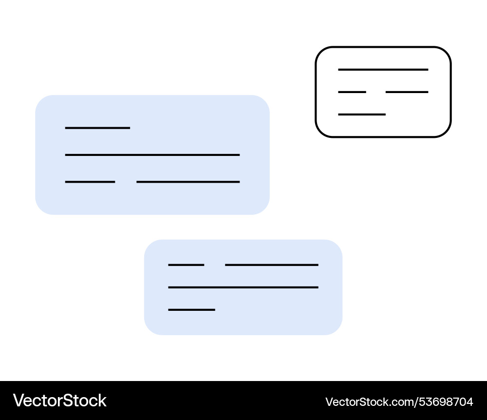 Floating message bubbles in minimalist design Floating message bubbles in minimalist design vector image